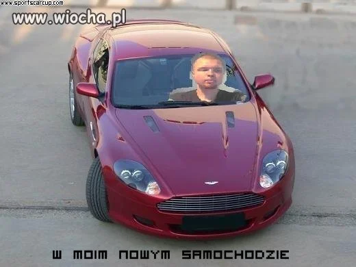 W jego nowym samochodzie