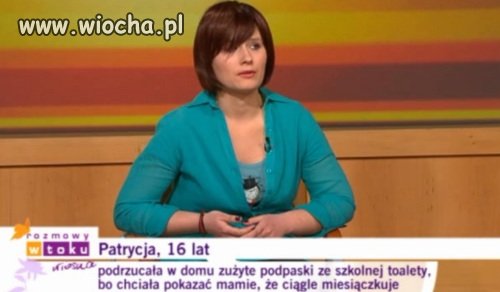 Brać zużyte podpaski ze szkolnej toalety