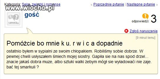 Pomoc poszukiwana.