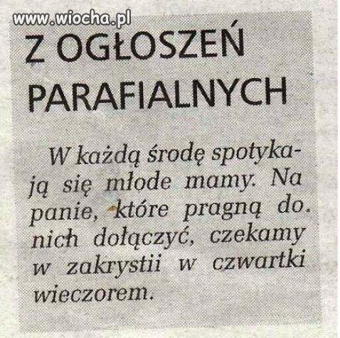 Ogłoszenia parafialne