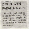 Ogłoszenia parafialne