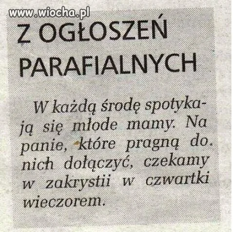 Ogłoszenia parafialne