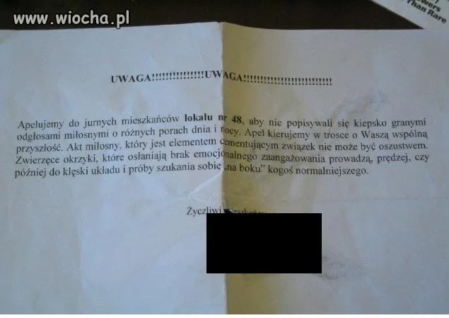 Uwaga ! Ogłoszenie