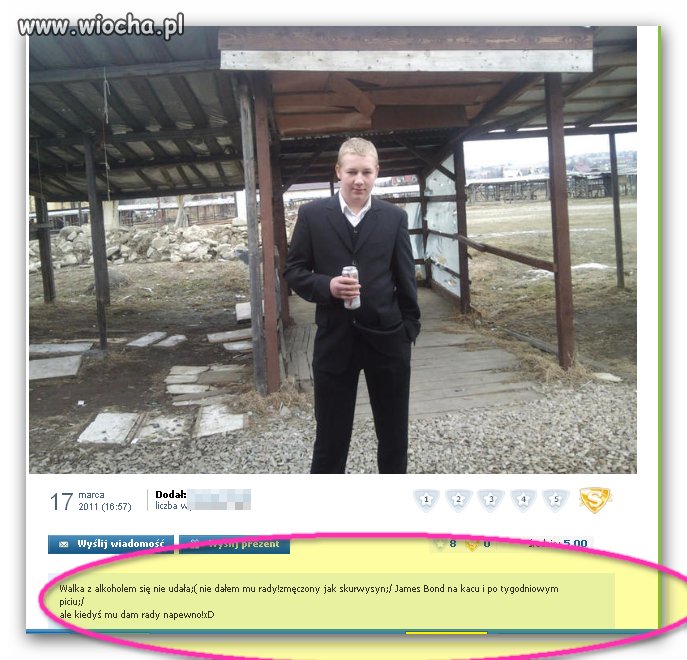 James Bond na kacu.