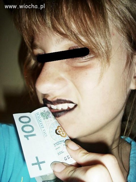 Lans na pieniądze mamy, brudne paznokcie..