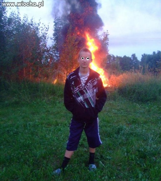 A takie tam przy palących sie oponach 