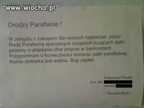 Proboszcz coś kręci...