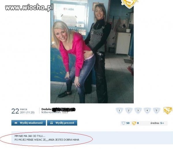"po mojej minie widać że Ania jest dobra" ...