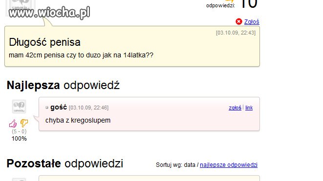 Dobre - pewnie gość ma kompleksy, tylko w którą stronę 