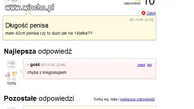 Dobre - pewnie gość ma kompleksy, tylko w którą stronę 