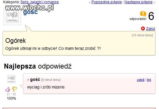 Problem z ogórkiem? 