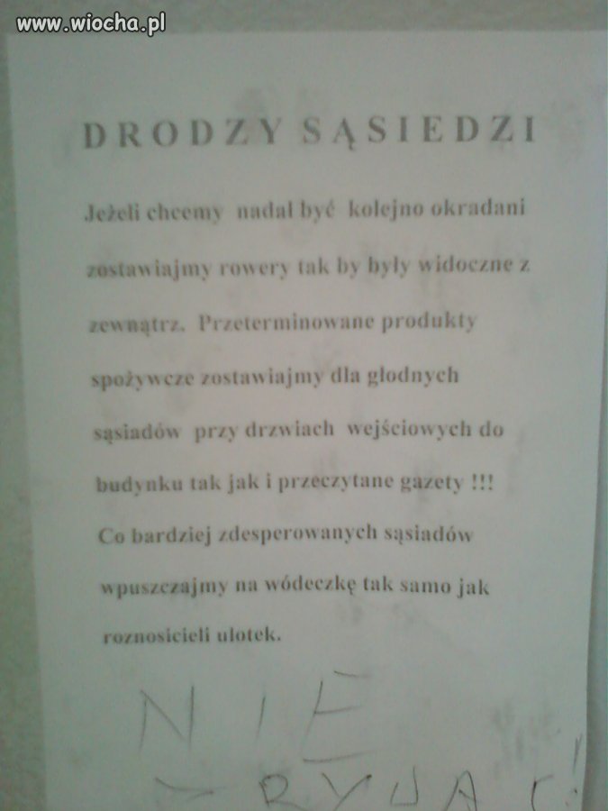 DRODZY SĄSIEDZI
