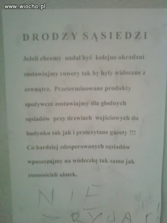 DRODZY SĄSIEDZI
