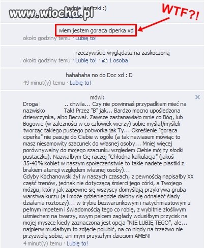"Jestem gorącą ciperką"