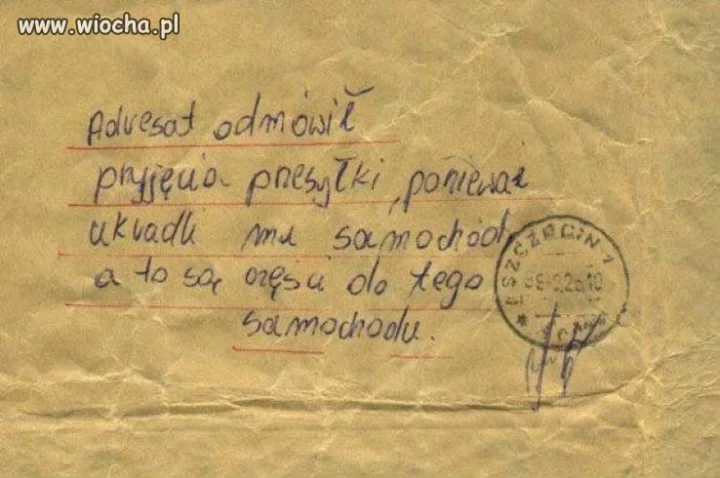 Ukradli mu samochód.