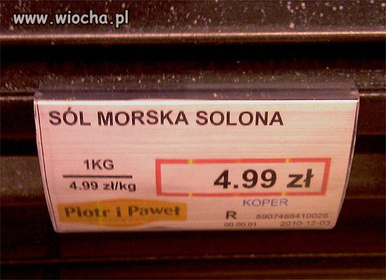 Sól morska solona...
