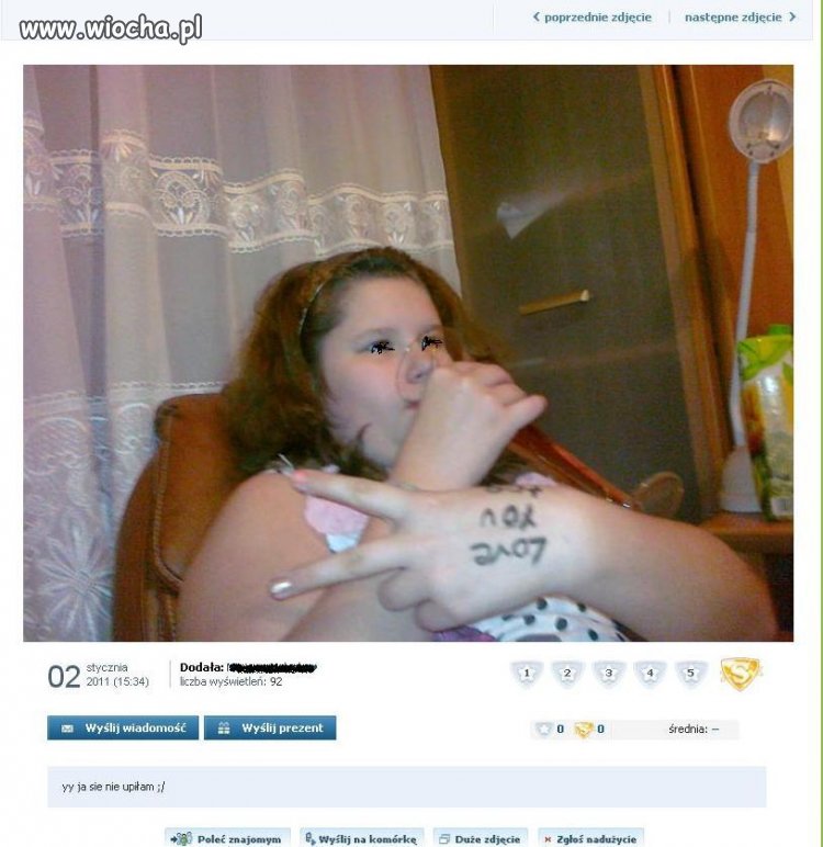 Nie upiła się...