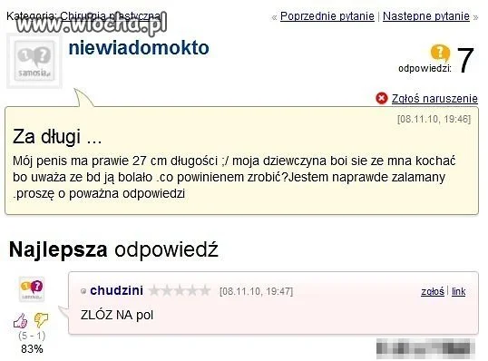 Penis za długi?