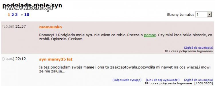 Podgląda mnie syn