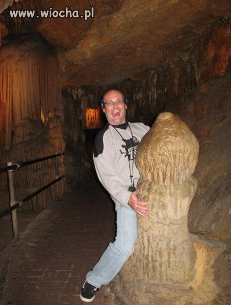 Zobaczył stalagmit