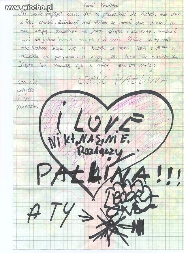 "Na stępje mojego listu chce"