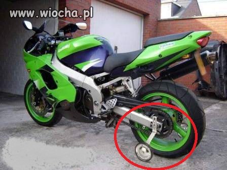 Nauka jazdy na motorze... 