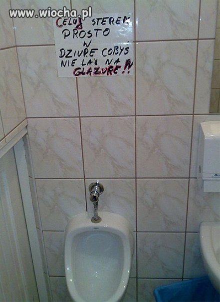 Celuj sterem prosto w dziurę co byś nie lał na glazurę