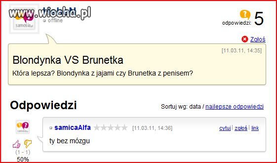 Ciekawe, która o to pyta