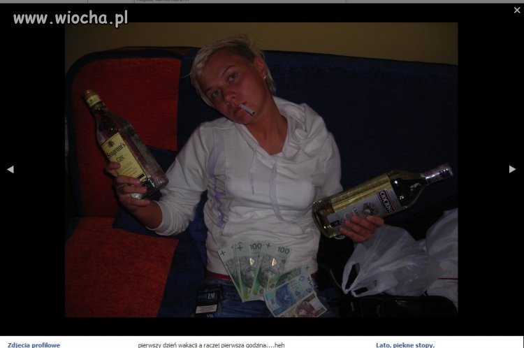 Lans na kasę, nieodpalonego papierosa i alkohol