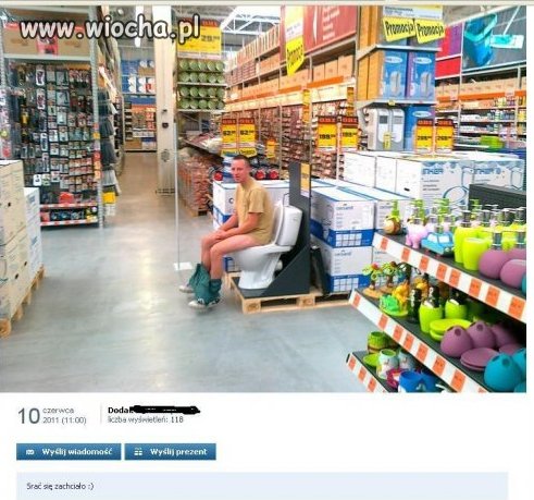Takie tam na kiblu w markecie