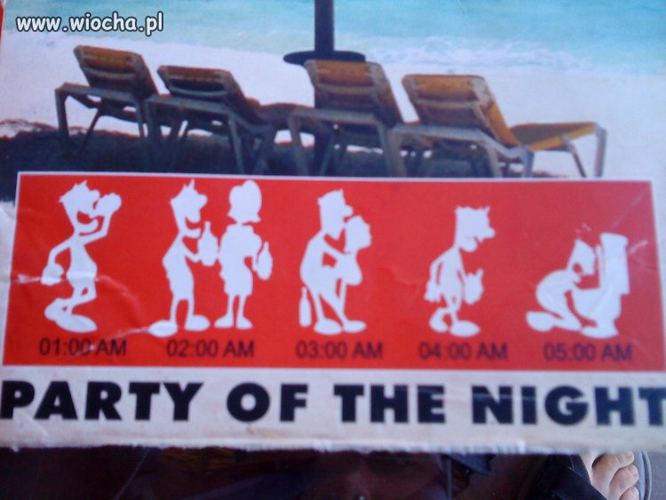 Party Of the night - na Menu w barze w Bułgarii  