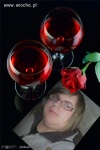 Wino, kwiaty