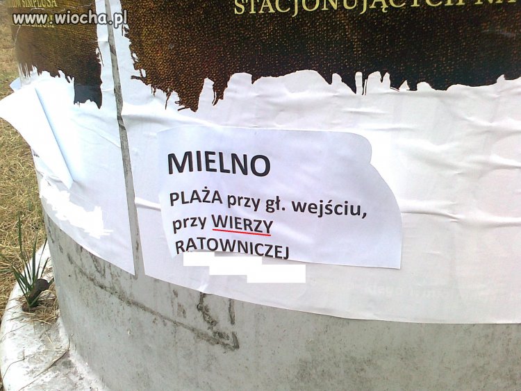 Plaża przy głównym wejściu, przy... GDZIE?
