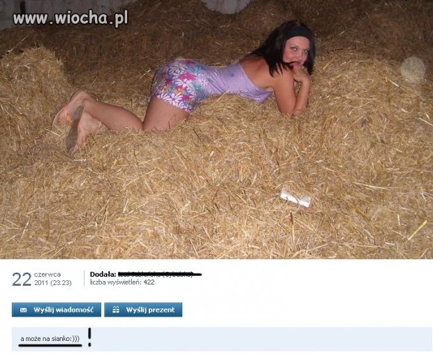 A może na sianko?
