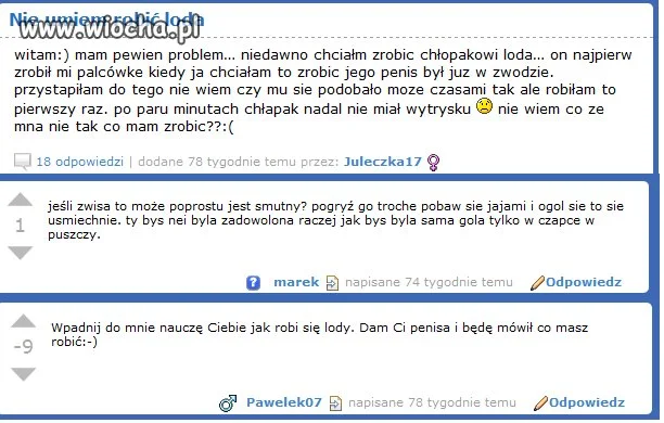 Nie umiem robić loda