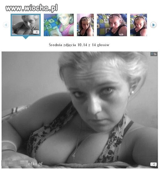Typowa blond cegłówka z cyckami na wierzchu...