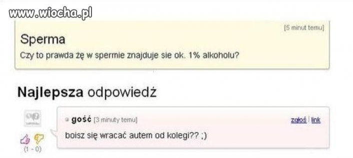 Pytanie o spermę...