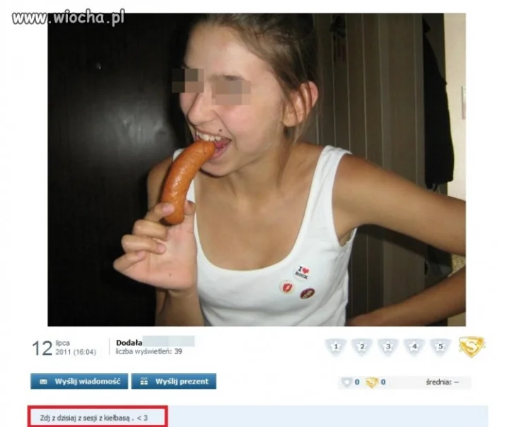 Sesja z kiełbasą.