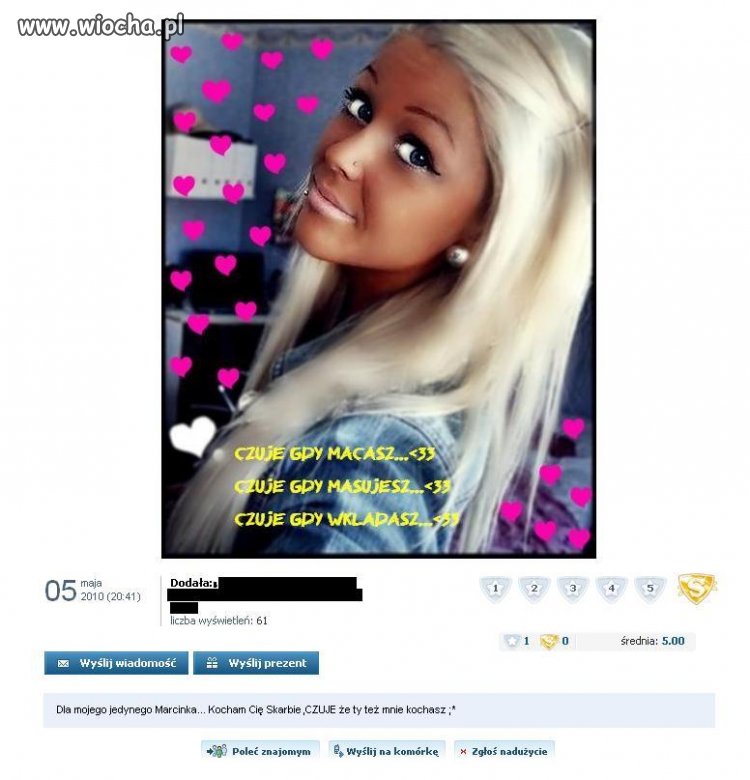Pusta blondi czuje...