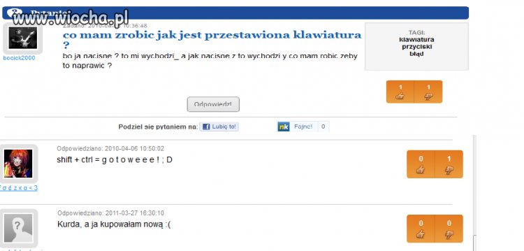 Przestawiona Klawiatura