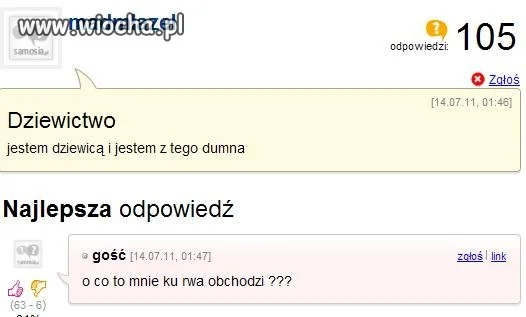 Jestem dziewicą!