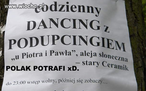 DANCING z PODUPCINGIEM