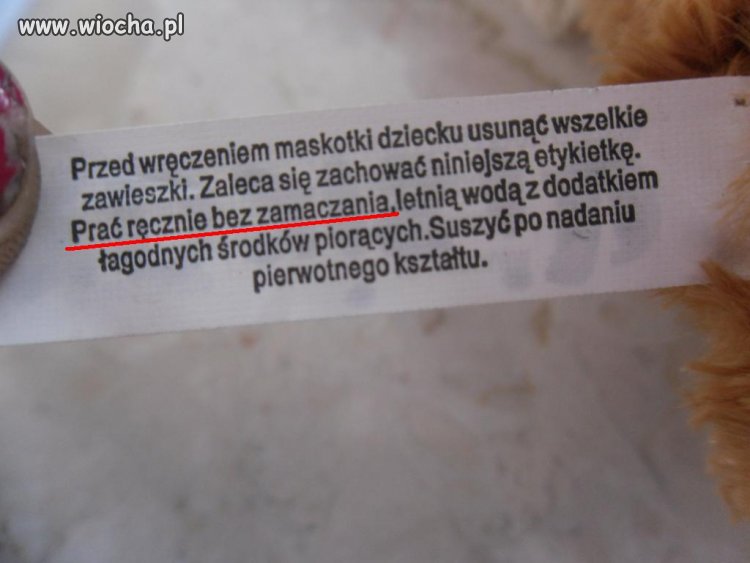 Prać ręcznie bez zamaczania...