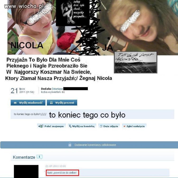 Wyznanie 15 latki... i ten komentarz...