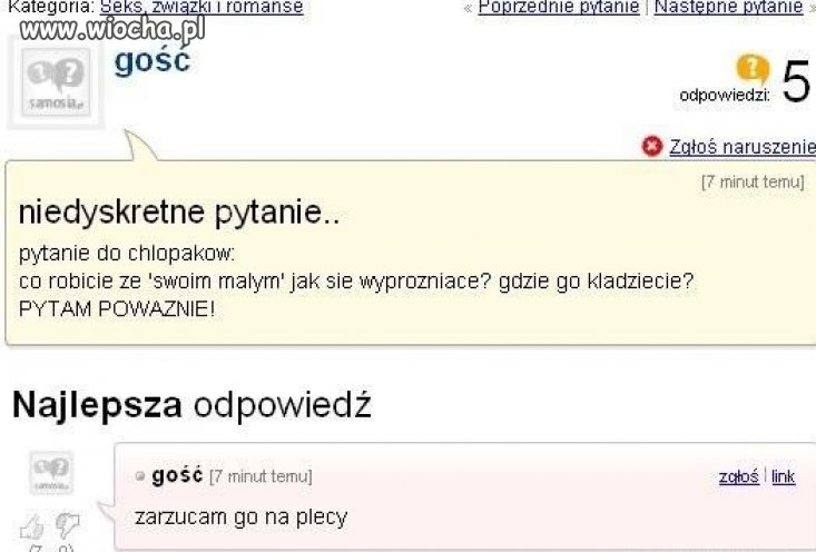 Niedyskretne pytanie!