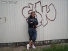 Opis pod zdjęciem: "Przy moim ulubiony graffitti "