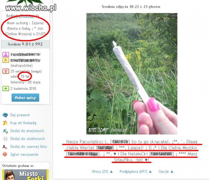 Małolata jara się Ziołem...