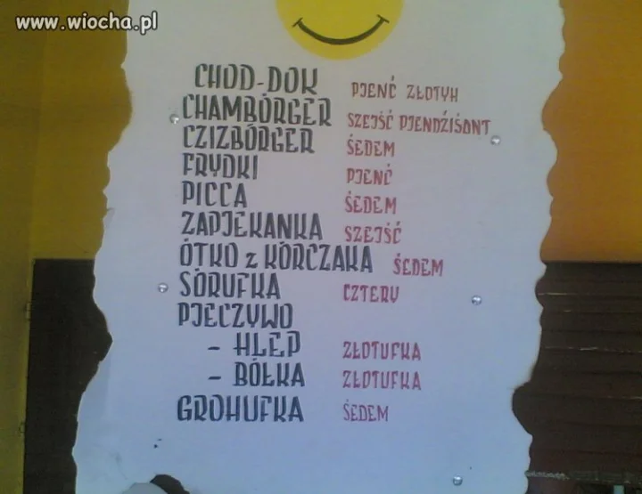 Polskie menu!!! Żal...