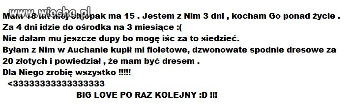 Problemy 18 letniej dziweczyny