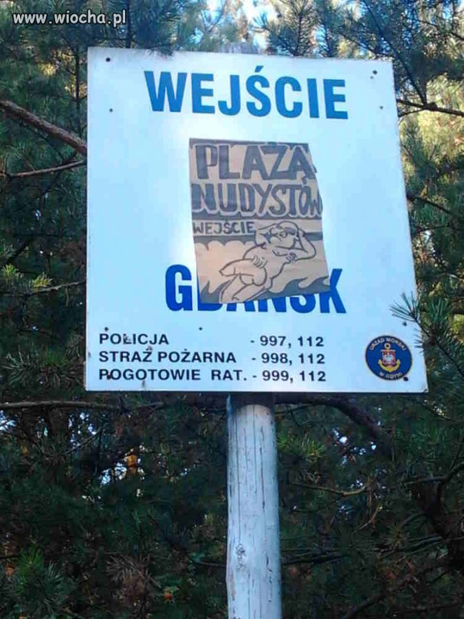 Gdy byłam na wakacjach zobaczyłam taki znak 